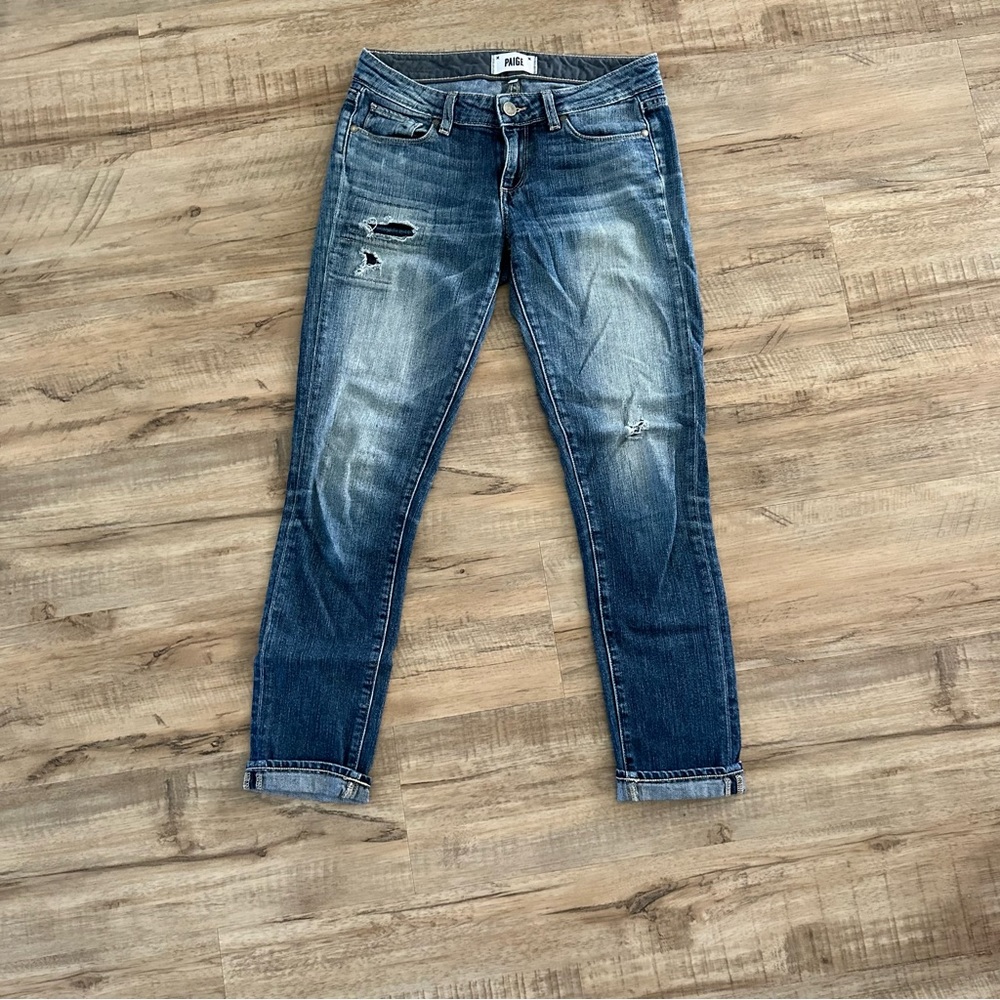 Paige low rise relaxed cropped jeans
